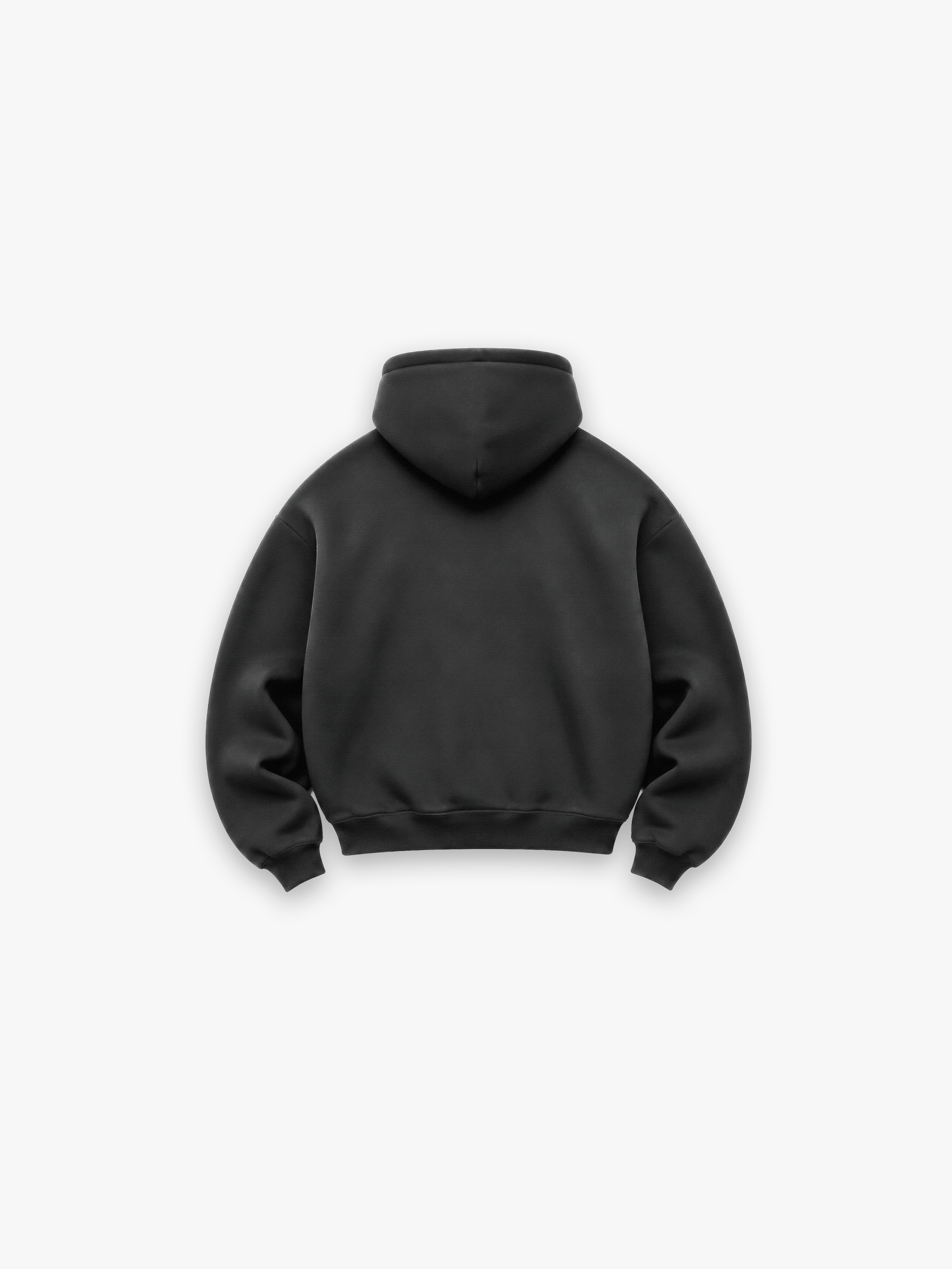 HERCXLES Lifting Club Heavyweight Hoodie - Dark Grey - back flat lay